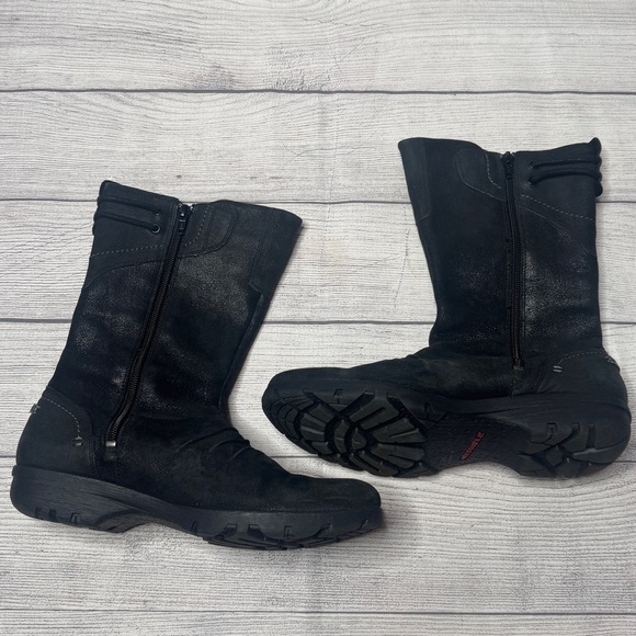 Merrell Performance Black Leather Vera Mid-Calf Barnwood‎ Boots Women's Size 9 - Picture 2 of 6